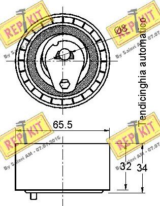 REPKIT RKT3191 - Натяжной ролик, зубчатый ремень ГРМ autosila-amz.com