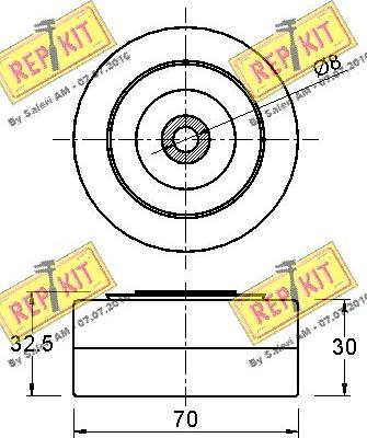 REPKIT RKT3241 - Ролик, поликлиновый ремень autosila-amz.com