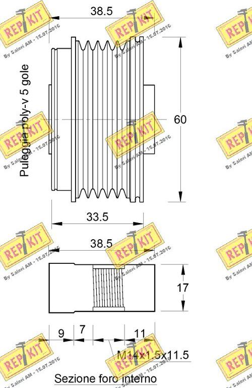 REPKIT RKT3746 - Шкив генератора, муфта autosila-amz.com