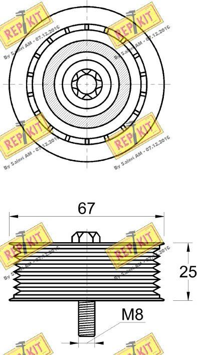 REPKIT RKT3711 - Ролик, поликлиновый ремень autosila-amz.com