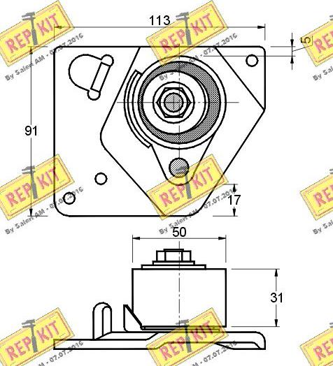 REPKIT RKT2542 - Натяжной ролик, зубчатый ремень ГРМ autosila-amz.com