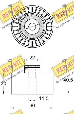 REPKIT RKT2503 - Направляющий ролик, зубчатый ремень ГРМ autosila-amz.com