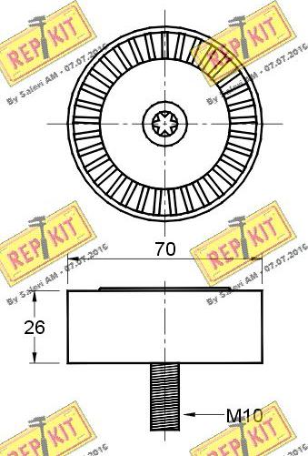 REPKIT RKT2643 - Ролик, поликлиновый ремень autosila-amz.com