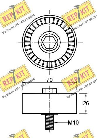 REPKIT RKT2666 - Ролик, поликлиновый ремень autosila-amz.com