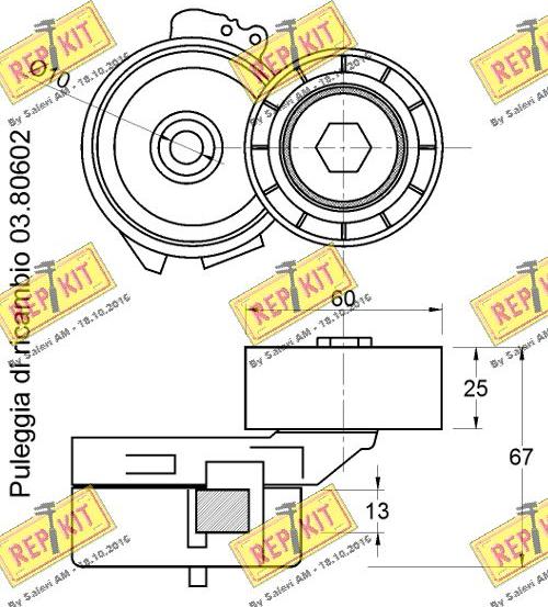 REPKIT RKT2054 - Натяжитель, поликлиновый ремень autosila-amz.com