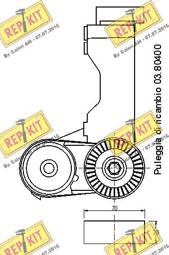 REPKIT RKT2187 - Натяжитель, поликлиновый ремень autosila-amz.com