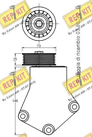 REPKIT RKT2176 - Натяжитель, поликлиновый ремень autosila-amz.com