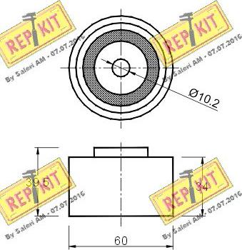 REPKIT RKT2892 - Направляющий ролик, зубчатый ремень ГРМ autosila-amz.com