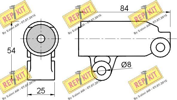 REPKIT RKT2843 - Успокоитель, зубчатый ремень autosila-amz.com