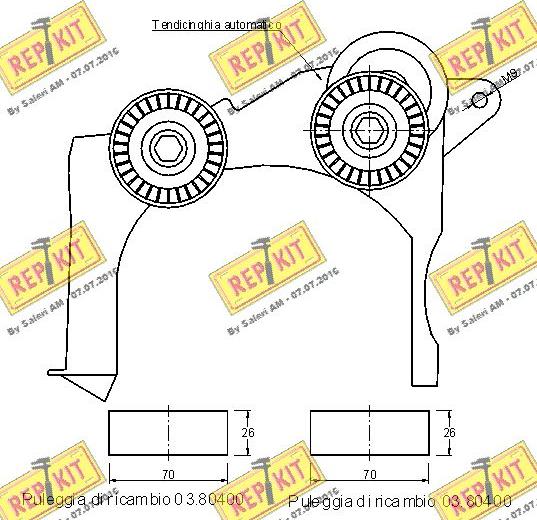 REPKIT RKT2873 - Натяжитель, поликлиновый ремень autosila-amz.com