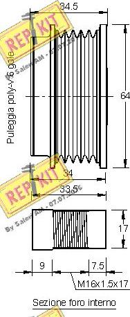 REPKIT RKT2356 - Шкив генератора, муфта autosila-amz.com