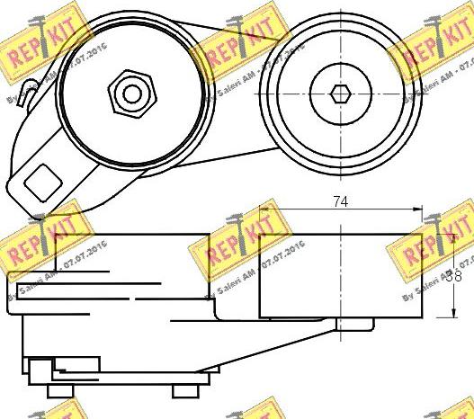 REPKIT RKT2351 - Натяжитель, поликлиновый ремень autosila-amz.com