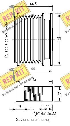 REPKIT RKT2323 - Шкив генератора, муфта autosila-amz.com