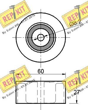 REPKIT RKT2206 - Ролик, поликлиновый ремень autosila-amz.com