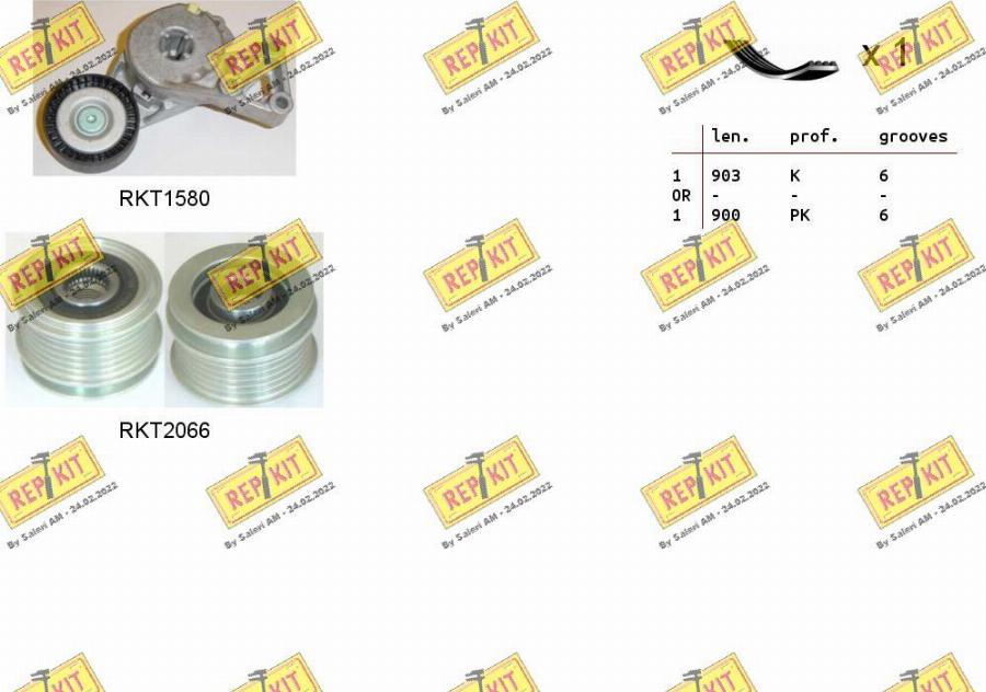 REPKIT RKTA0098 - Поликлиновый ременный комплект autosila-amz.com