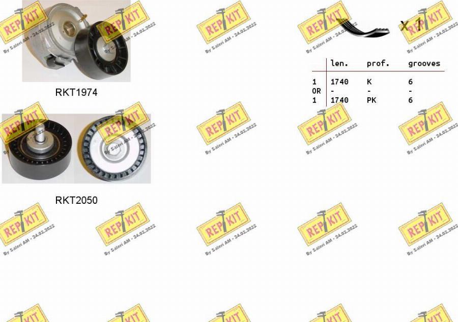 REPKIT RKTA0017 - Поликлиновый ременный комплект autosila-amz.com