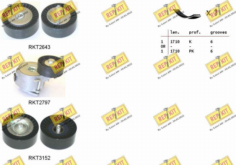 REPKIT RKTA0086 - Поликлиновый ременный комплект autosila-amz.com