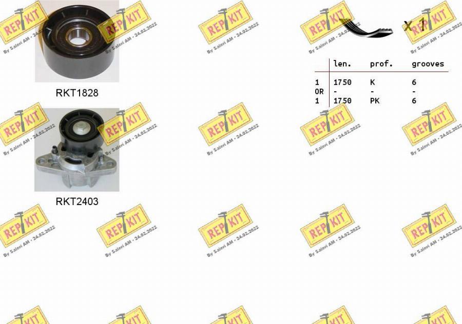 REPKIT RKTA0028 - Поликлиновый ременный комплект autosila-amz.com