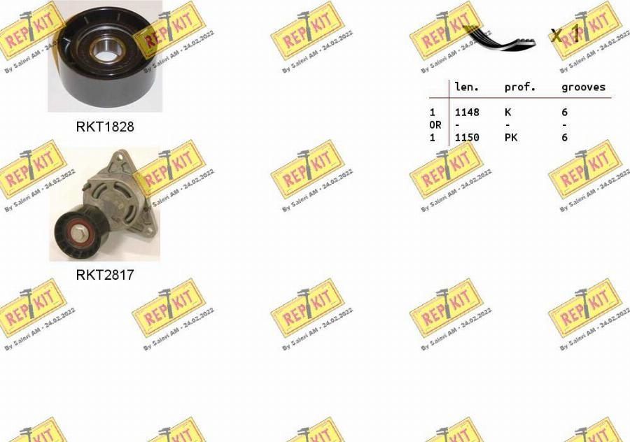 REPKIT RKTA0076 - Поликлиновый ременный комплект autosila-amz.com