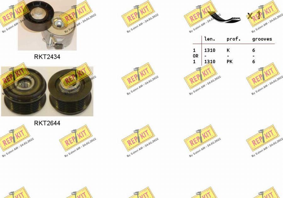 REPKIT RKTA0104 - Поликлиновый ременный комплект autosila-amz.com