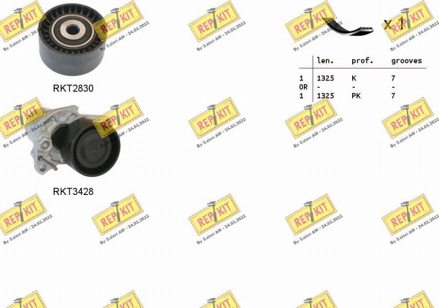 REPKIT RKTA0100 - Поликлиновый ременный комплект autosila-amz.com