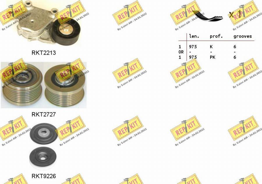 REPKIT RKTA0110 - Поликлиновый ременный комплект autosila-amz.com