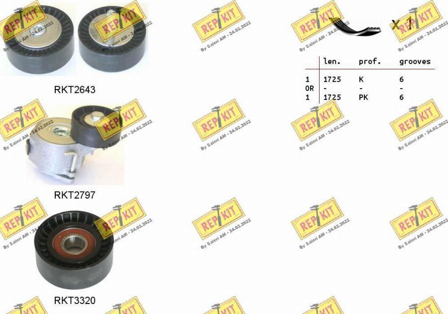 REPKIT RKTA0118 - Поликлиновый ременный комплект autosila-amz.com