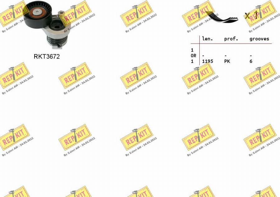 REPKIT RKTA0134 - Поликлиновый ременный комплект autosila-amz.com