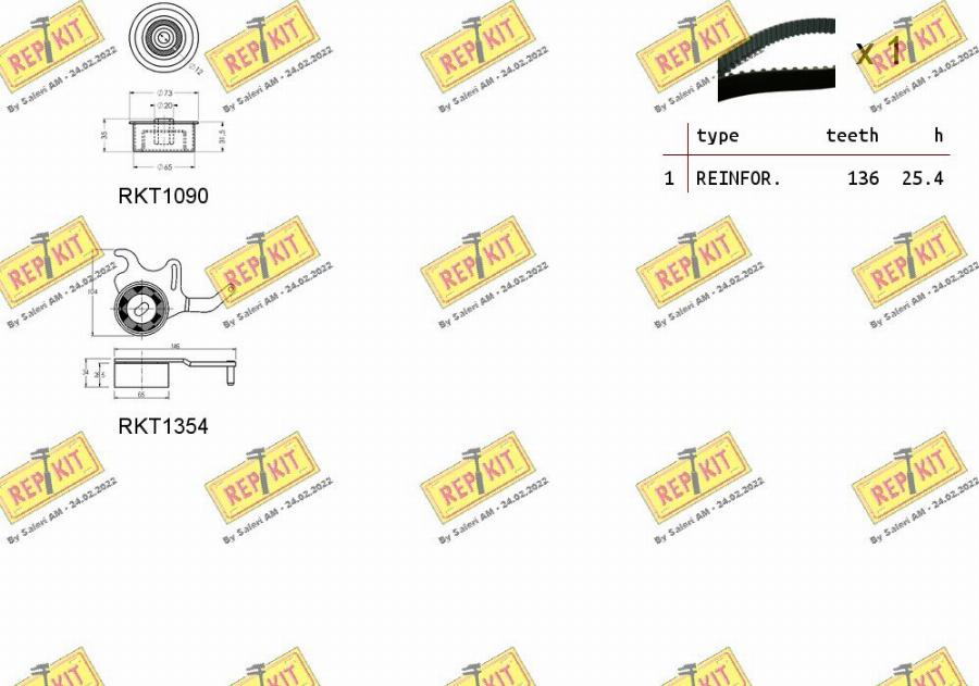 REPKIT RKTK0986 - Комплект зубчатого ремня ГРМ autosila-amz.com