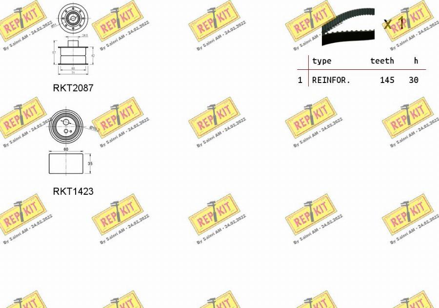 REPKIT RKTK1069 - Комплект зубчатого ремня ГРМ autosila-amz.com