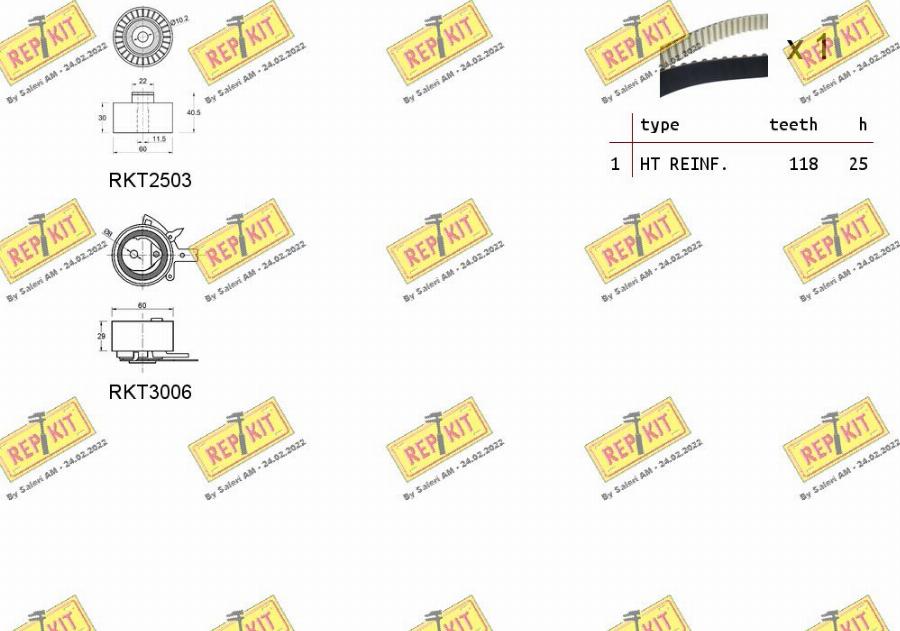 REPKIT RKTK1075 - Комплект зубчатого ремня ГРМ autosila-amz.com