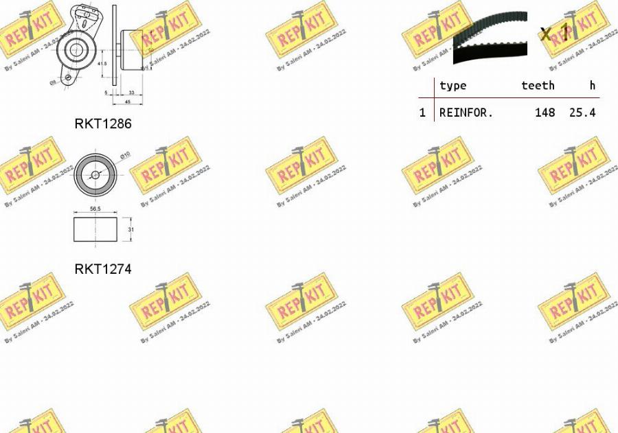 REPKIT RKTK1141 - Комплект зубчатого ремня ГРМ autosila-amz.com