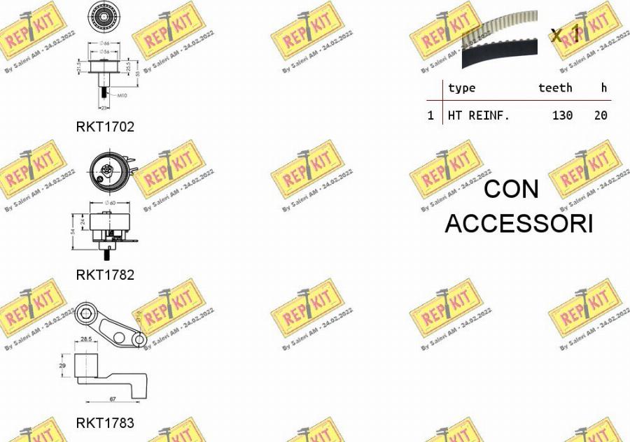 REPKIT RKTK1186 - Комплект зубчатого ремня ГРМ autosila-amz.com