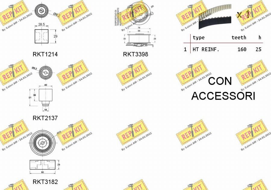 REPKIT RKTK1123 - Комплект зубчатого ремня ГРМ autosila-amz.com