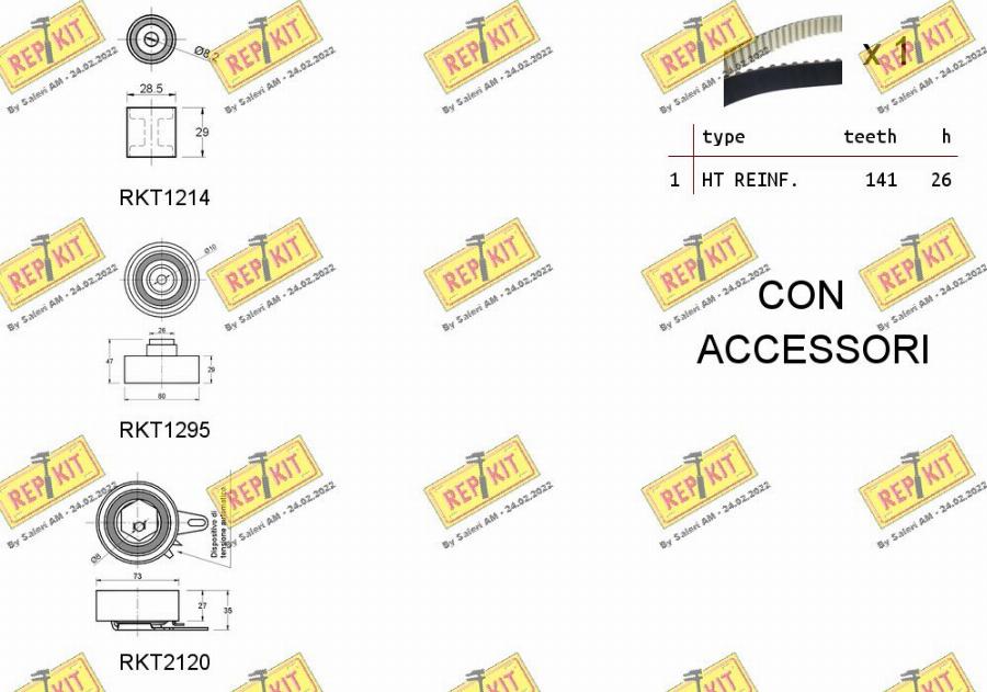 REPKIT RKTK1294 - Комплект зубчатого ремня ГРМ autosila-amz.com