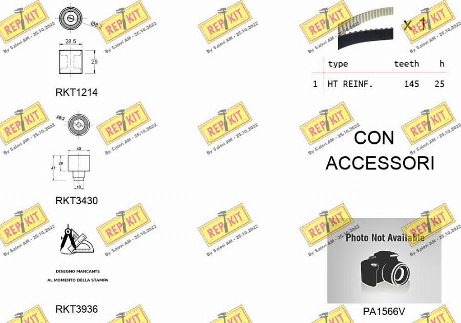 REPKIT RKTK1290PA2 - Водяной насос + комплект зубчатого ремня ГРМ autosila-amz.com