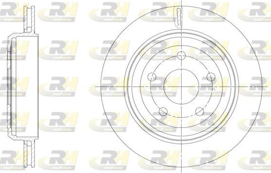 Roadhouse 61513.10 - Диск торм.задн. JEEP GRAND CHEROKEE IV (11/10-) autosila-amz.com