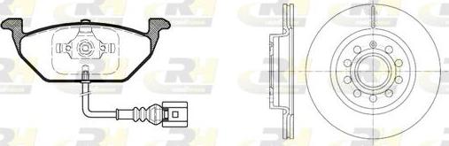 Roadhouse 8633.05 - Комплект тормозов, дисковый тормозной механизм !Dual Kit \AUDI, SEAT, SKODA, VW A3 1.4 TFSI 07>12, A autosila-amz.com