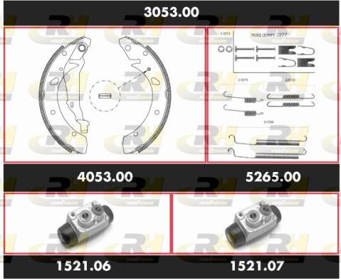 Roadhouse 3053.00 - Комплект тормозных колодок, барабанные autosila-amz.com