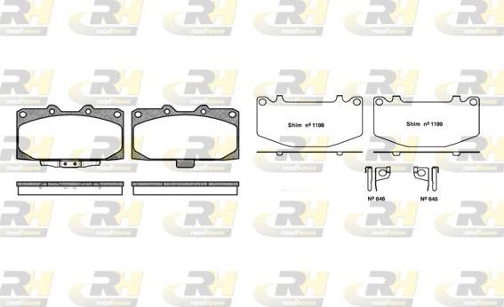 Roadhouse 2599.12 - Тормозные колодки, дисковые, комплект autosila-amz.com