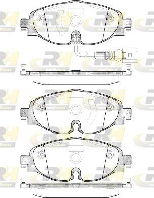 Roadhouse 21515.01 - КОЛОДКИ ТОРМ. ПЕР. VAG A3, SKODA Octavia (12-), VW Golf VII (с датчиком) autosila-amz.com