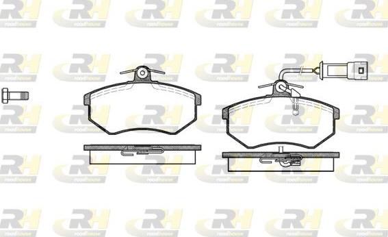 Roadhouse 2134.02 - Колодки торм.дисковые (к-т)_ Audi 100, 80 86-95, VW Passat 88- с датч. F (=2066922TX=GDB404=05P221) autosila-amz.com