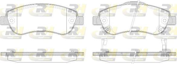 Roadhouse 21289.02 - Колодки торм. дисков. Honda CR-V 2.0, 2.4, 2.2D autosila-amz.com