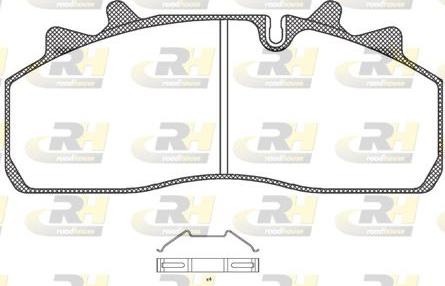 Roadhouse JSX 21254.00 - Тормозные колодки, дисковые, комплект autosila-amz.com