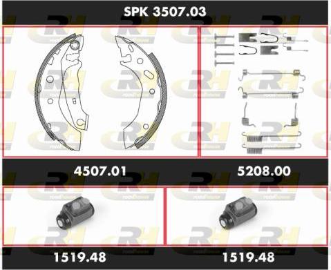 Roadhouse SPK 3507.03 - Комплект тормозных колодок, барабанные autosila-amz.com