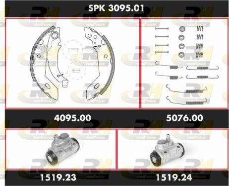 Roadhouse SPK 3095.01 - Комплект тормозных колодок, барабанные autosila-amz.com