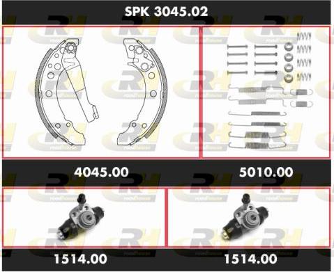 Roadhouse SPK 3045.02 - Комплект тормозных колодок, барабанные autosila-amz.com