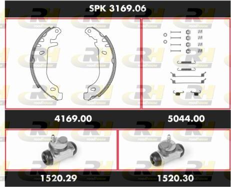 Roadhouse SPK 3169.06 - Комплект тормозных колодок, барабанные autosila-amz.com