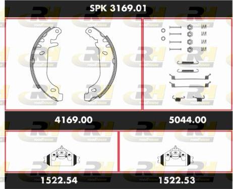 Roadhouse SPK 3169.01 - Комплект тормозных колодок, барабанные autosila-amz.com