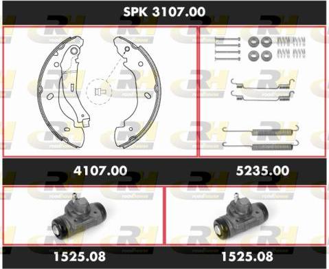 Roadhouse SPK 3107.00 - Комплект тормозных колодок, барабанные autosila-amz.com